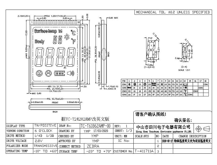 额温枪段码屏